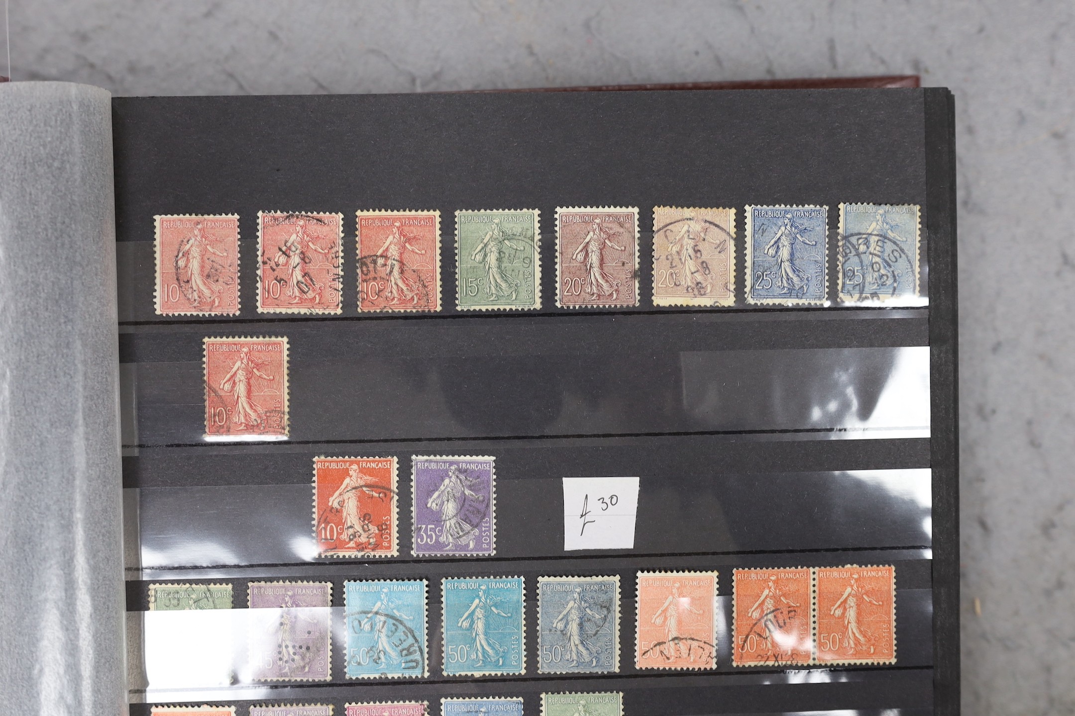 An album of mainly early French stamps